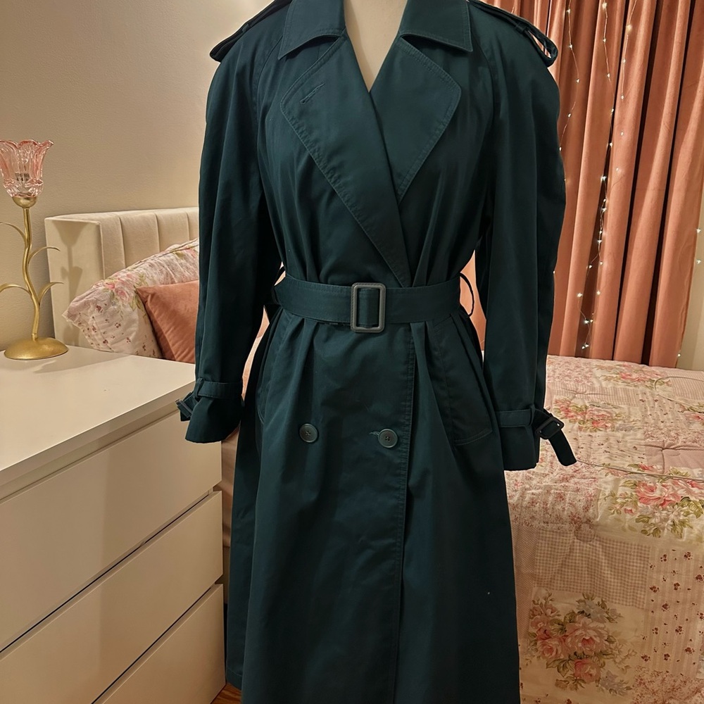 Vintage America Teal Trench Coat